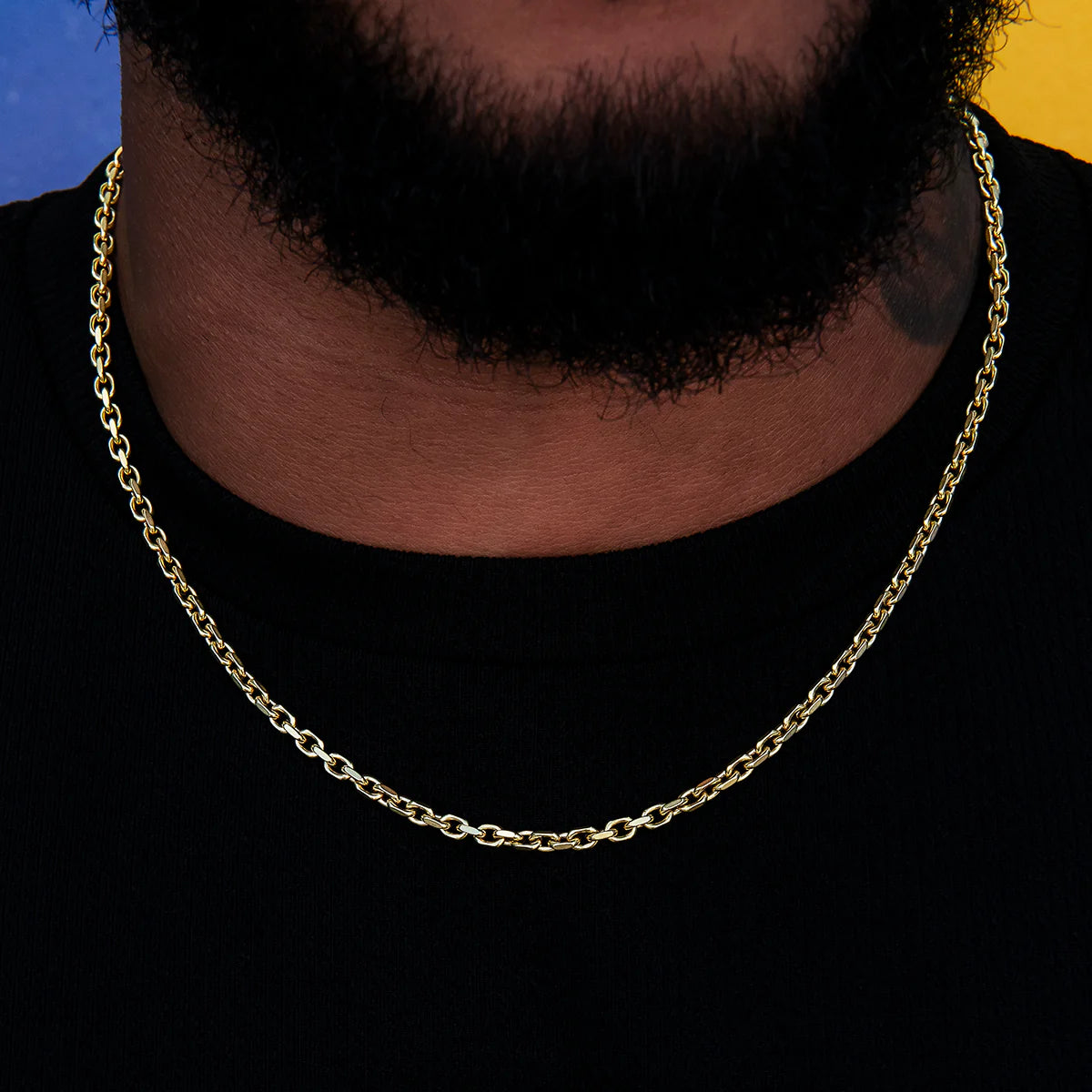 Open Box Chain + Bracelet in Yellow Gold - 3.6mm