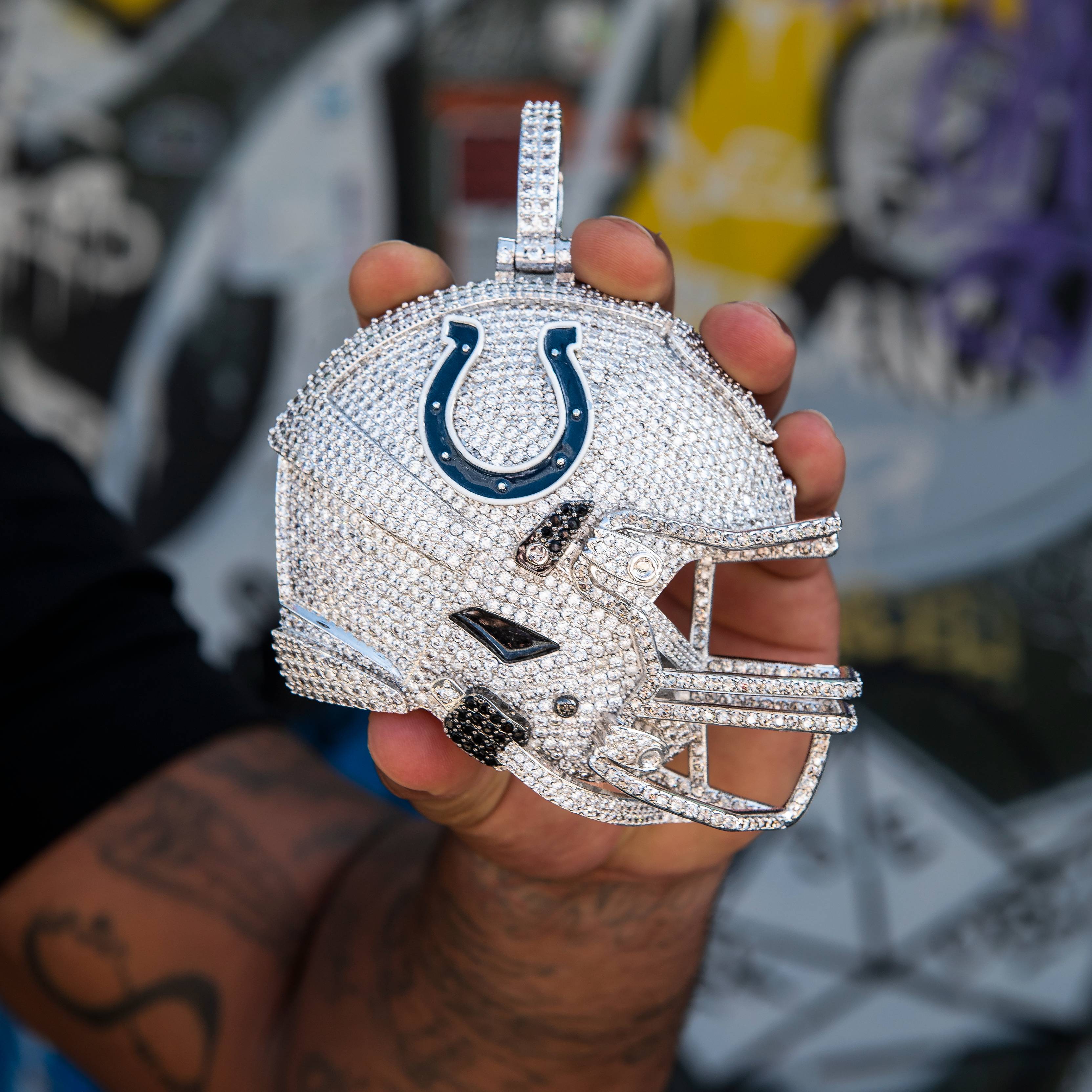 Giant Indianapolis Colts Official NFL Helmet Pendant