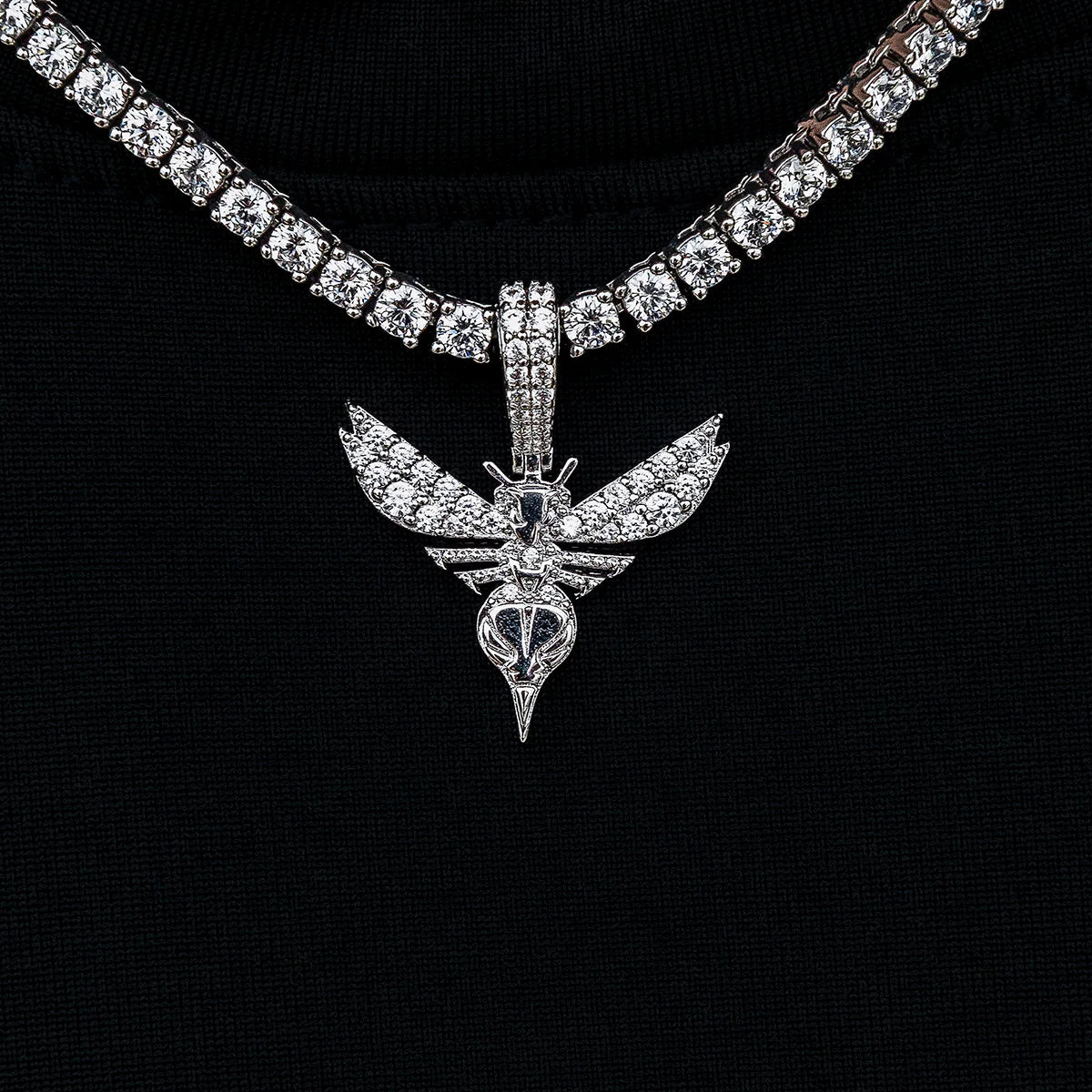 Charlotte Hornets Micro Pendant - White Gold