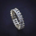 14k Solid Gold Baguette Ring in Yellow Gold-VS Diamonds