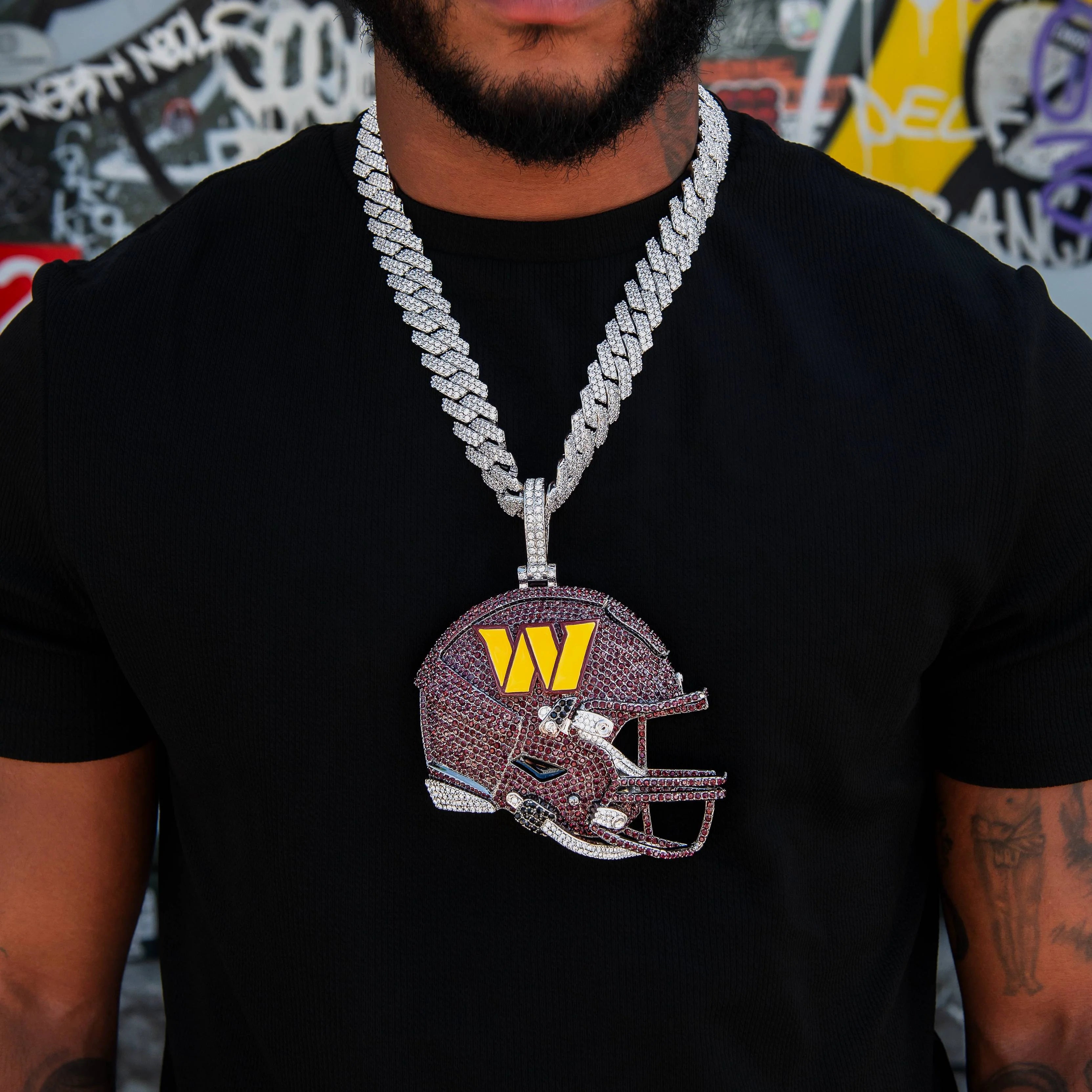 Giant Washington Commanders Official NFL Helmet Pendant