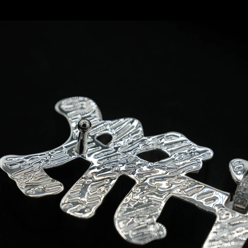 GLD X Bloody Osiris Moissanite MFM Belt Buckle Pendant in White Gold