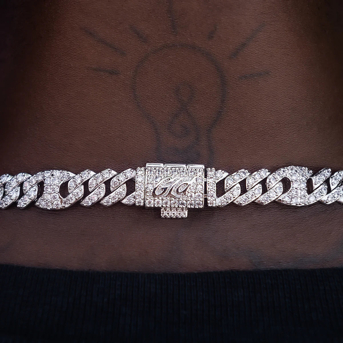 Iced Mariner Cuban Chain in White Gold- 9mm