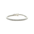 Men's Moissanite Diamond Tennis Bracelet in White Gold Vermeil- 3mm