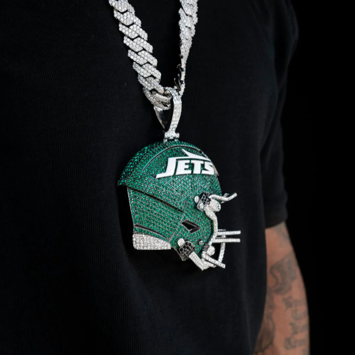 Giant New York Jets Official NFL Helmet Pendant