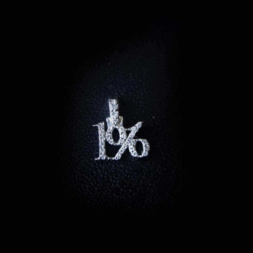 Solid Gold 1% Pendant in White Gold-VS Diamonds