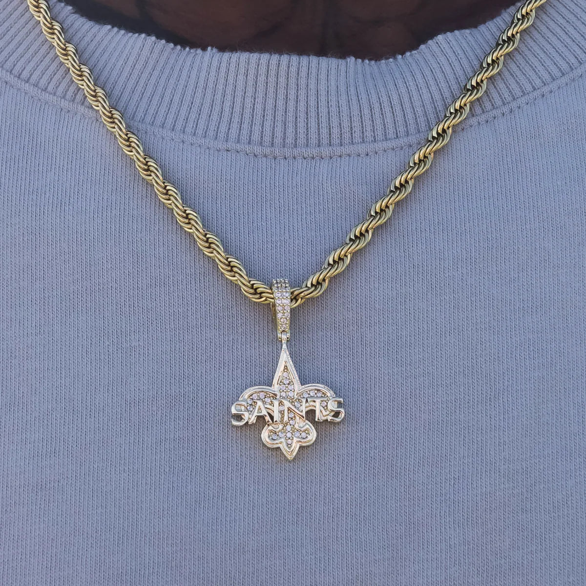 New Orleans Saints Official NFL Micro Logo Pendant