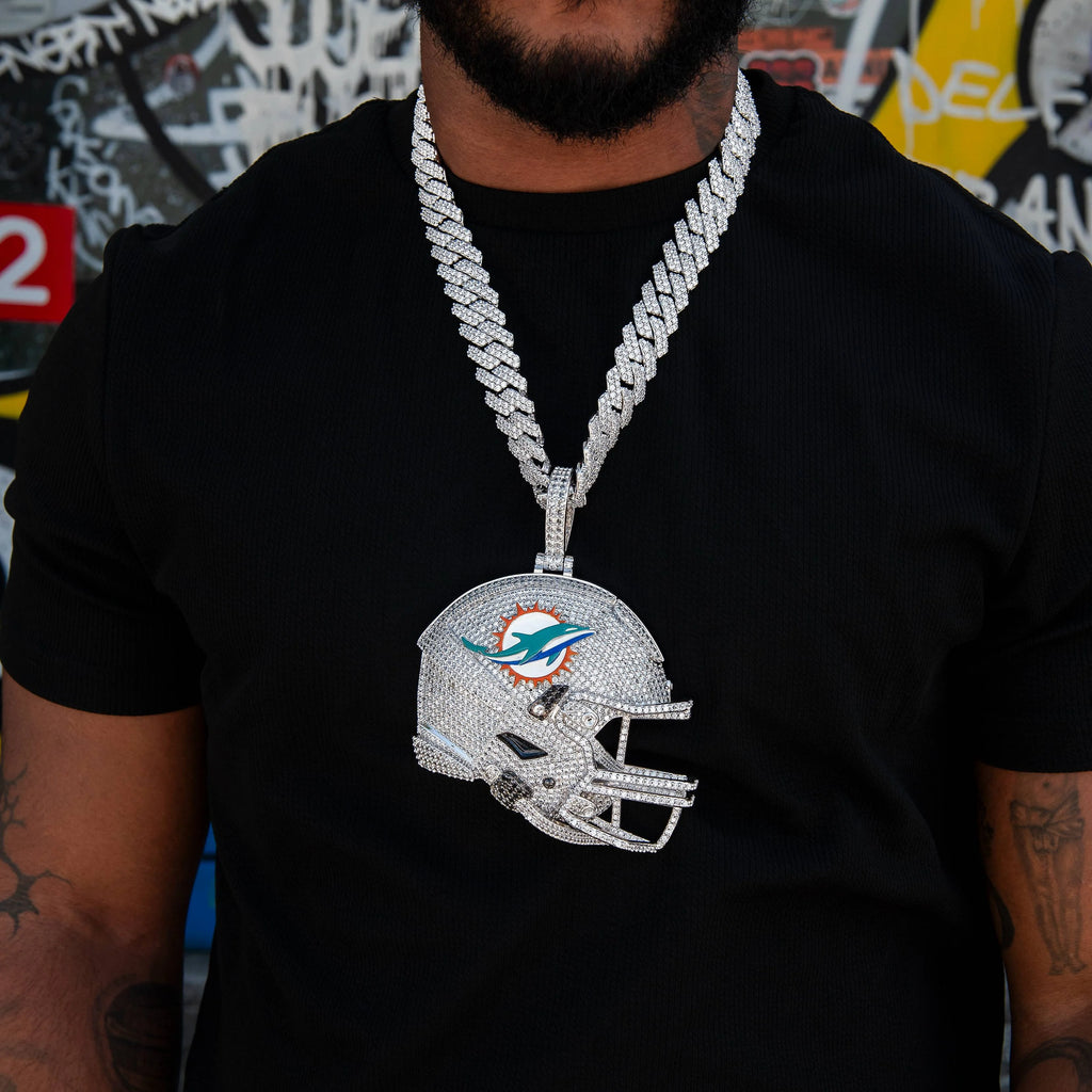 Giant Miami Dolphins Official NFL Helmet Pendant