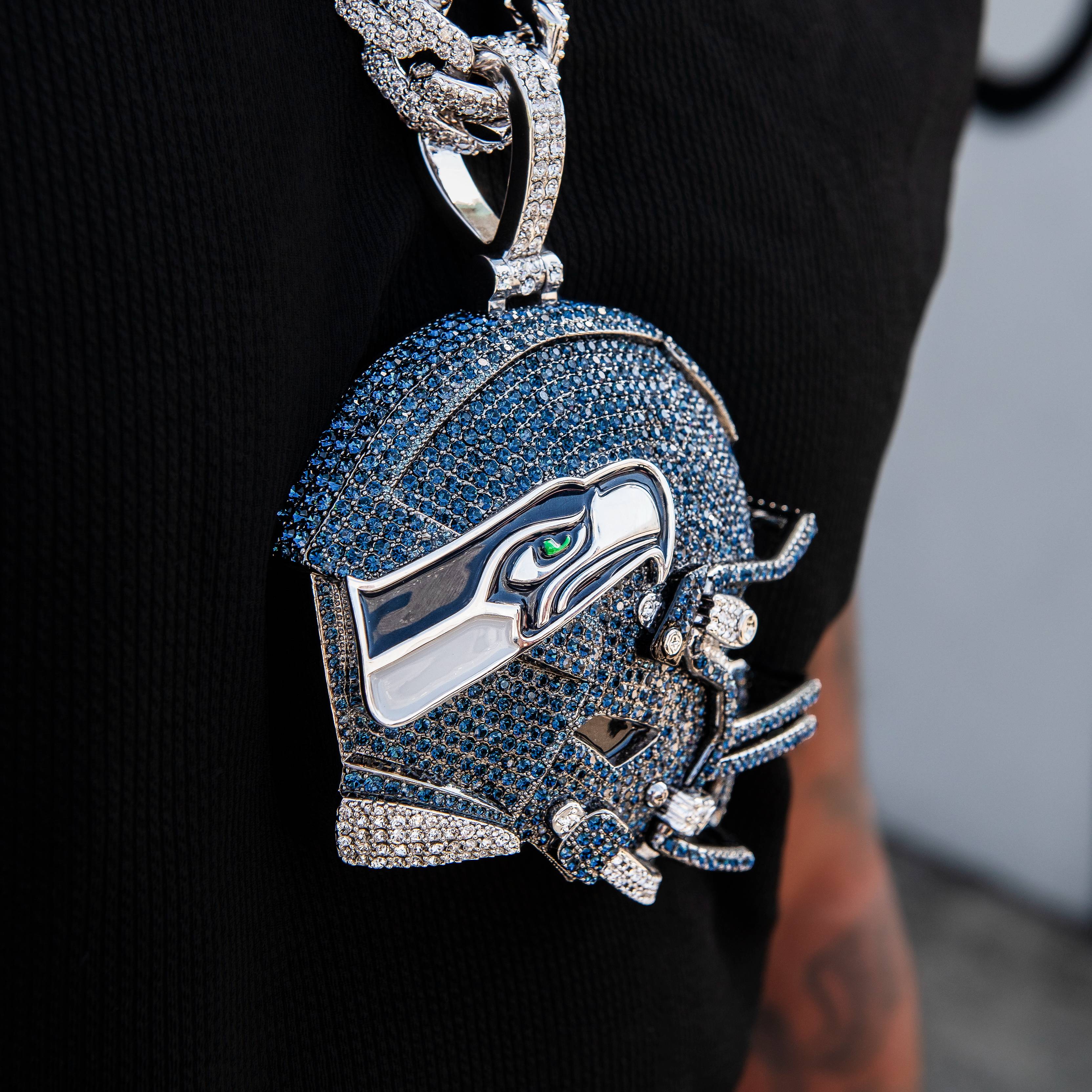 Giant Seattle Seahawks Official NFL Helmet Pendant