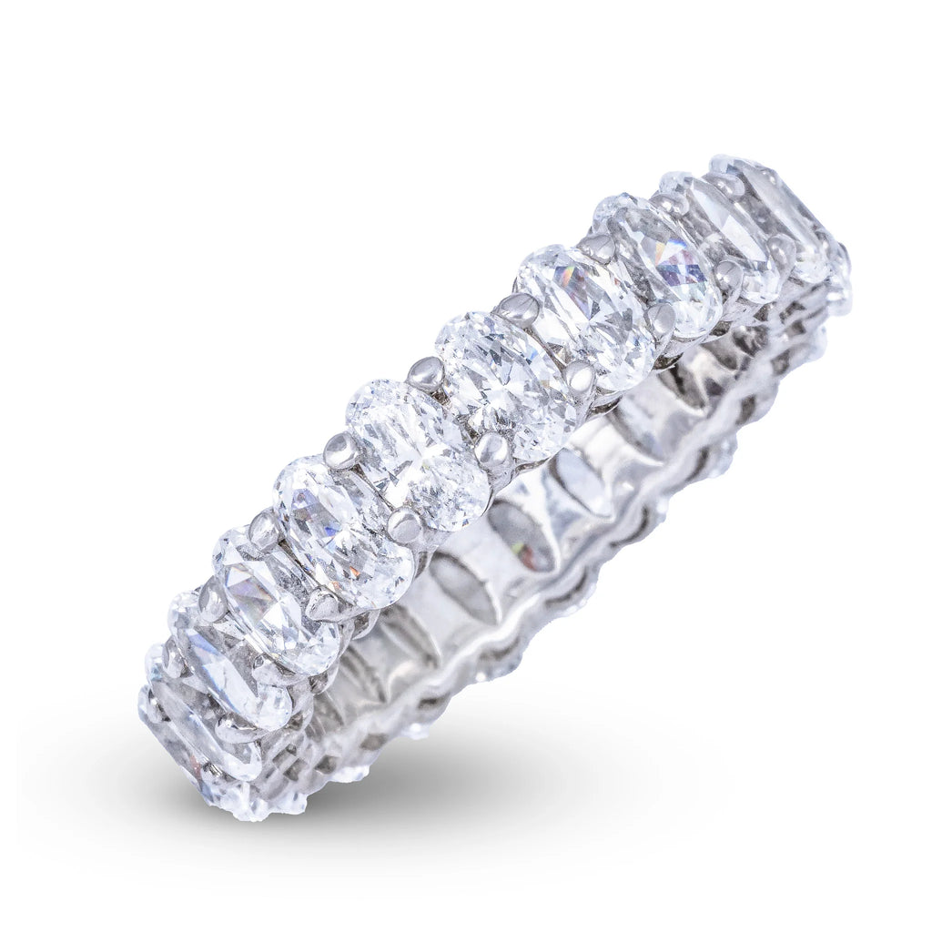 Oval Cut Eternity Lab Diamond Band Ring in Platinum - 5mm