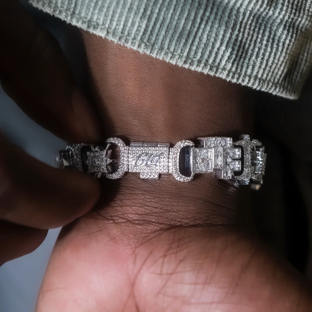 OTF Baguette Infinity Bracelet- 17mm