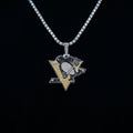 Pittsburgh Penguins Official NHL Logo Pendant in White Gold