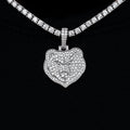 Memphis Grizzlies Official NBA Micro Logo Pendant in White Gold