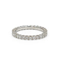 Lab Diamond Single Layer Eternity Band Ring in Solid White Gold