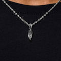 Micro Wing Pendant in White Gold