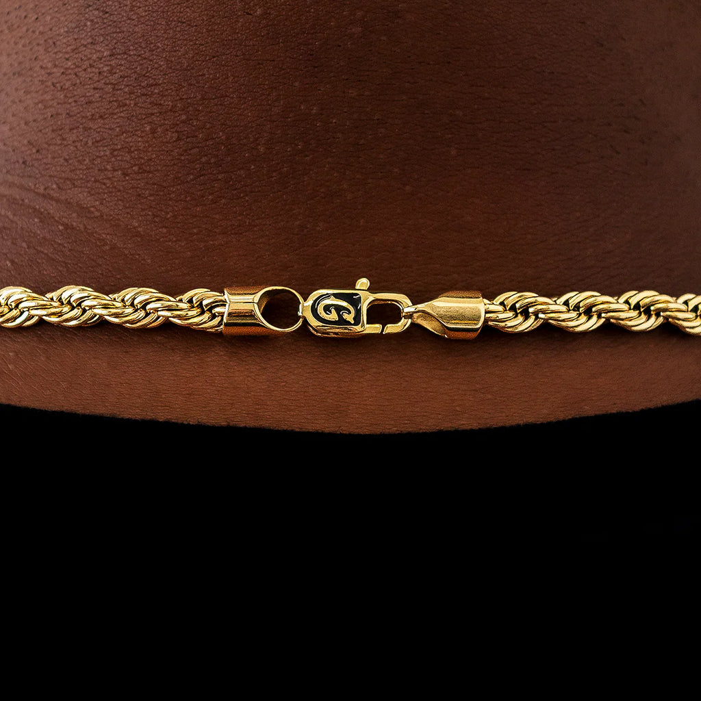 Rope Chain in Yellow Gold- 6mm