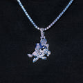 Dallas Cowboys Official NFL Vintage Logo Pendant in White Gold