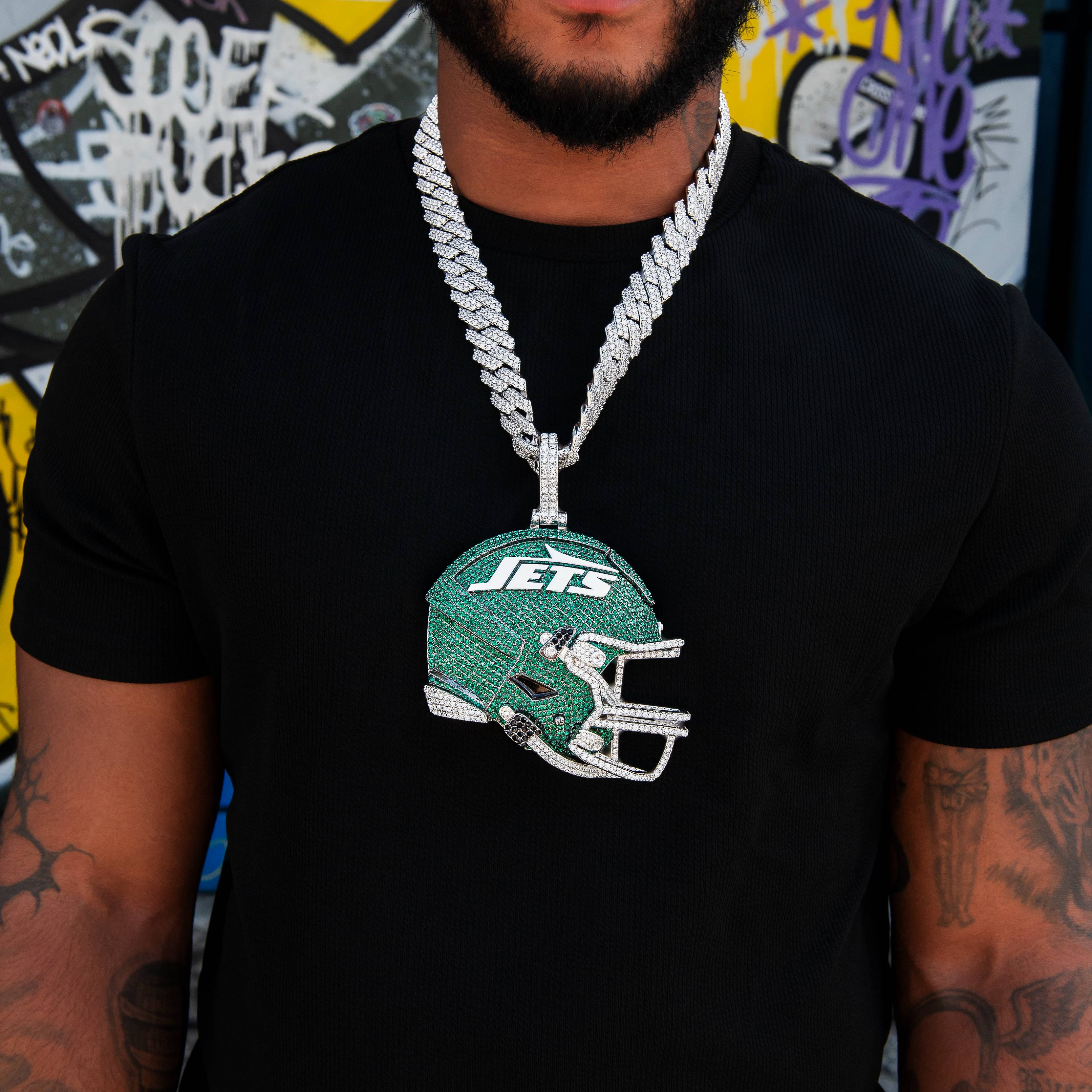 Giant New York Jets Official NFL Helmet Pendant