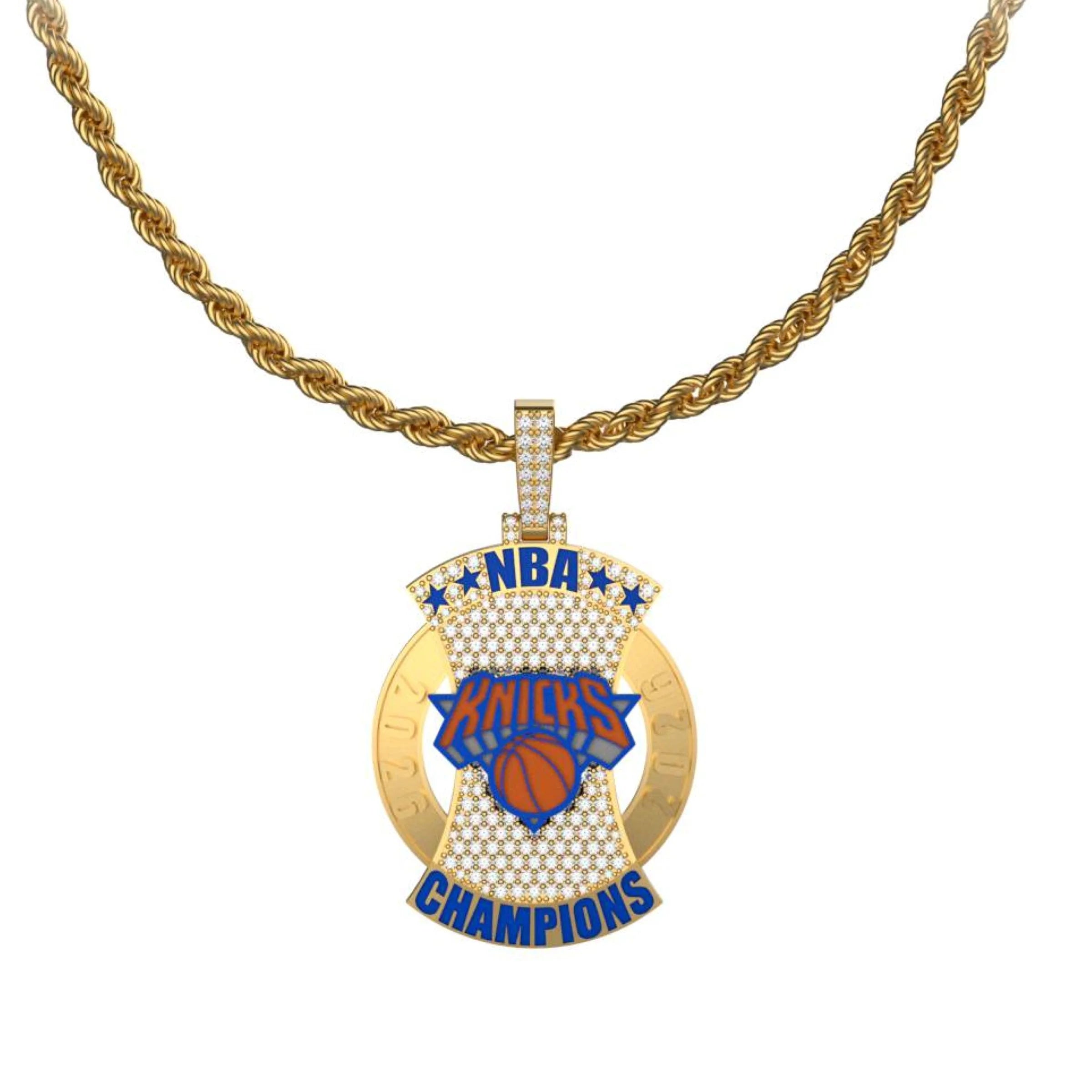Lab Diamond New York Knicks Official NBA 2026 Championship Pendant