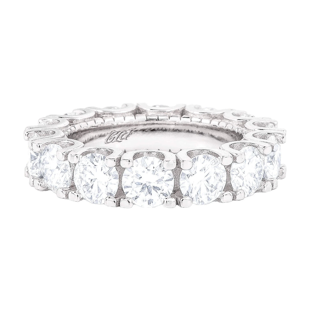 Moissanite Diamond Band Ring in Sterling Silver - 5mm