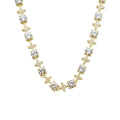 Men's Moissanite Round Stone Star Tennis Chain in Yellow Gold Vermeil - 6mm