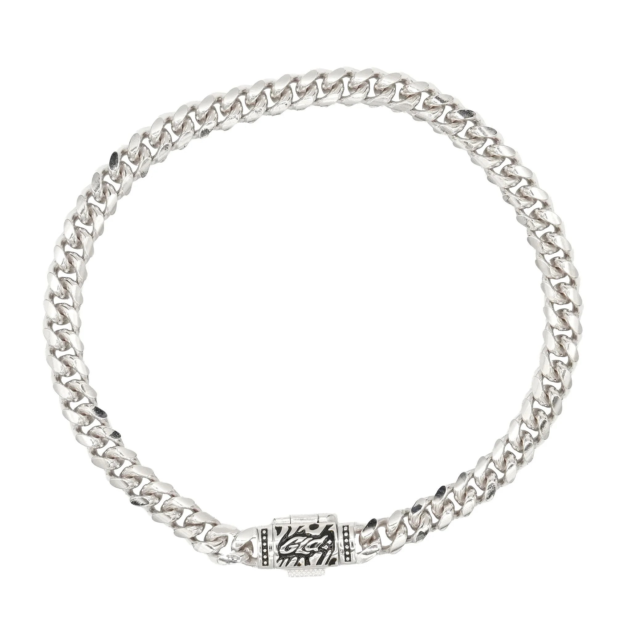 Miami Cuban Chain Bracelet in Sterling Silver - 5mm