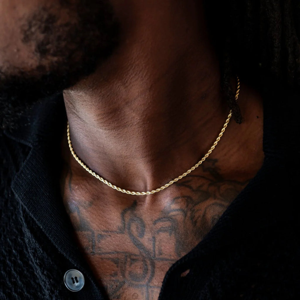 Rope Chain + Bracelet Bundle in Yellow Gold- 2mm