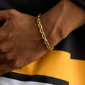 Open Box Chain Bracelet in Yellow Gold - 6mm