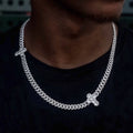 Diamond Prong Rounded Cross Chain