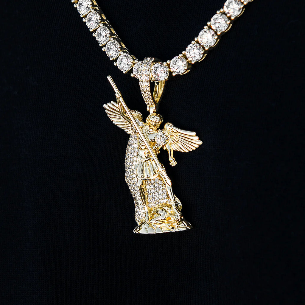 Saint Michael Pendant - Yellow Gold