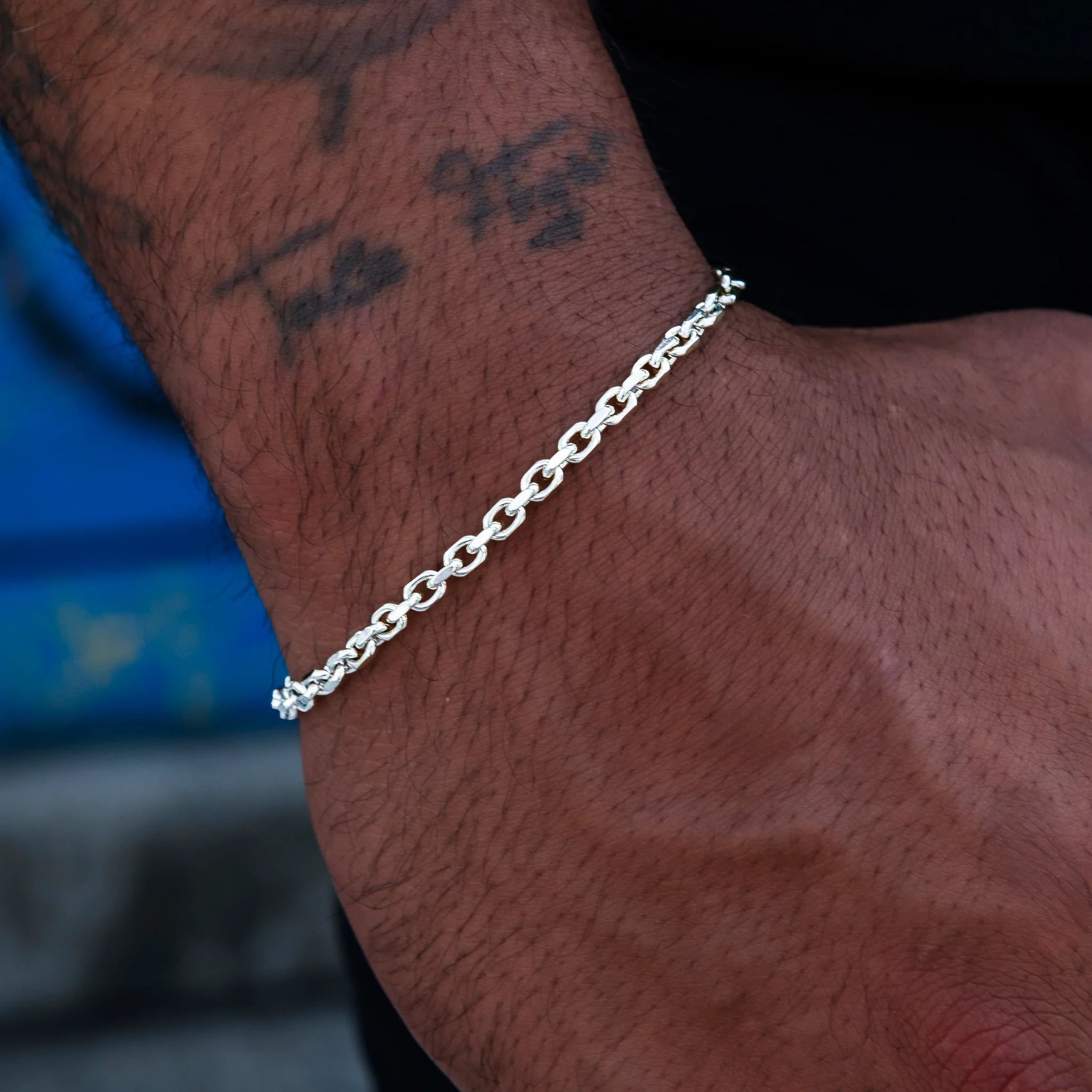 Open Box Chain + Bracelet in White Gold - 3.6mm