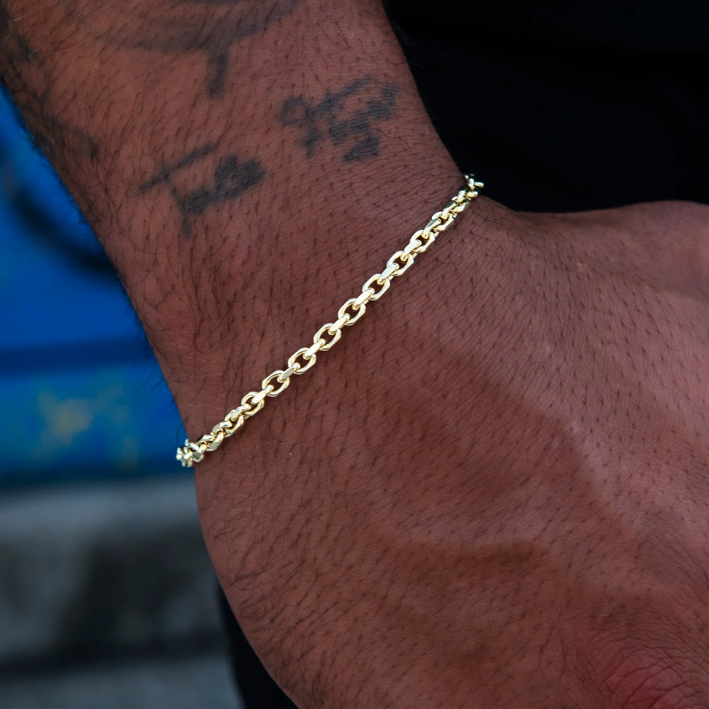 Open Box Chain + Bracelet in Yellow Gold - 3.6mm