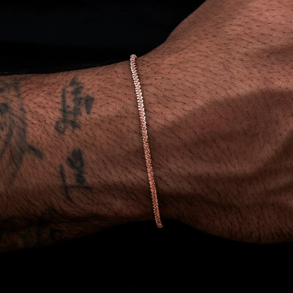 Popcorn Bracelet in Rose Gold- 2mm