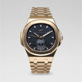 39MM Visionary Plain Case & Black Dial Watch - Yellow Gold