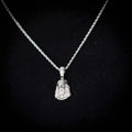 Solid White Gold Iced Jesus Pendant-VS Diamonds