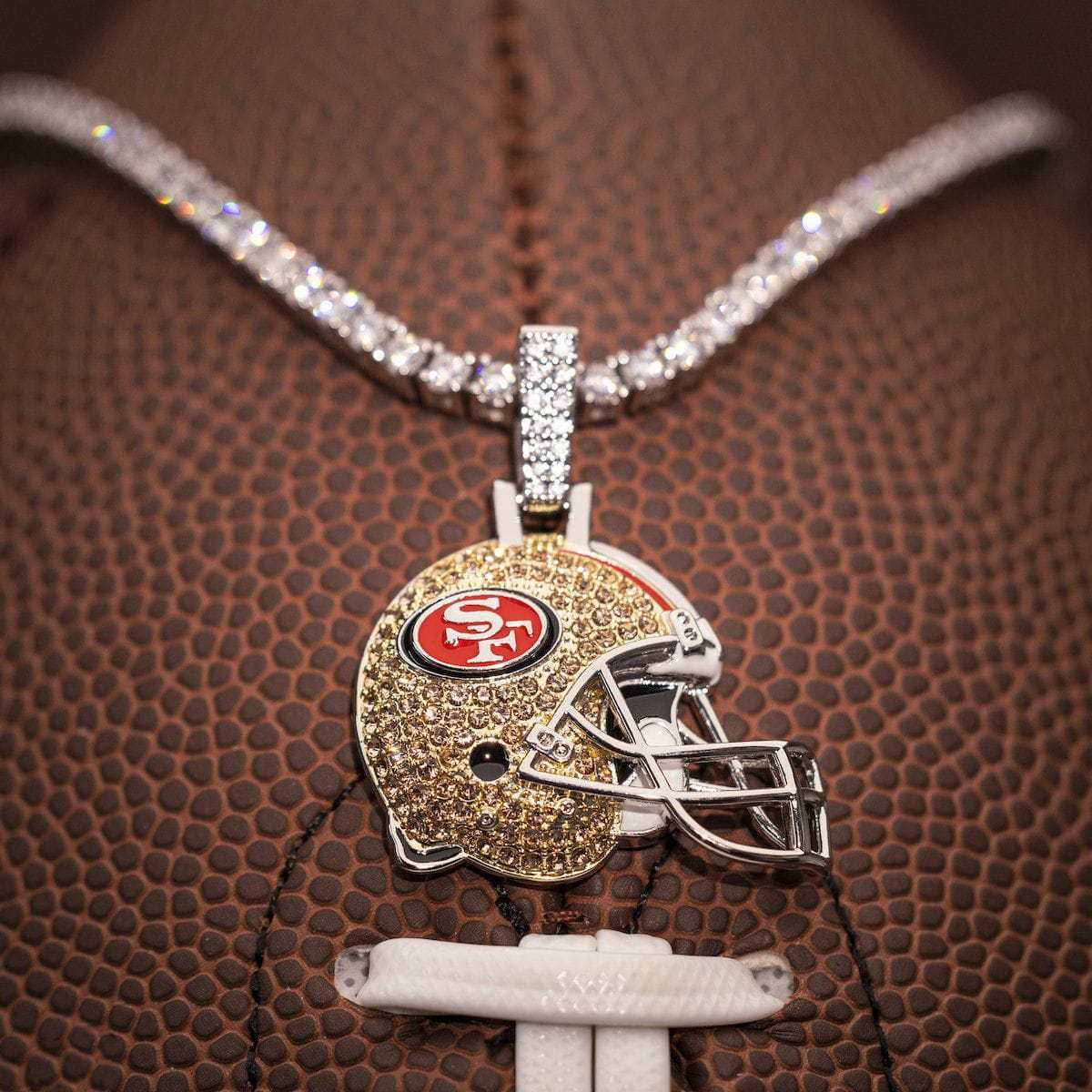 San Francisco 49ers Official NFL Helmet Pendant