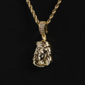 Solid Gold Micro Jesus Pendant