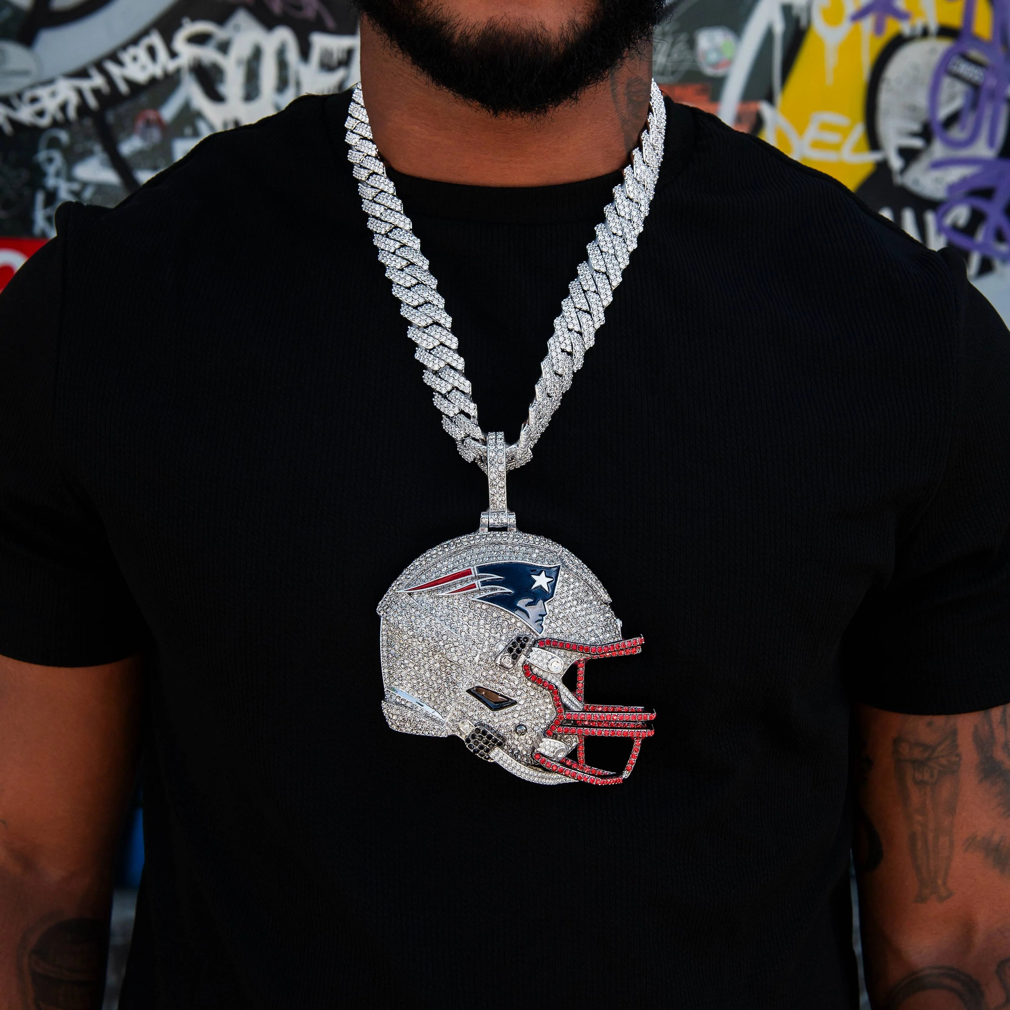 Giant New England Patriots Official NFL Helmet Pendant