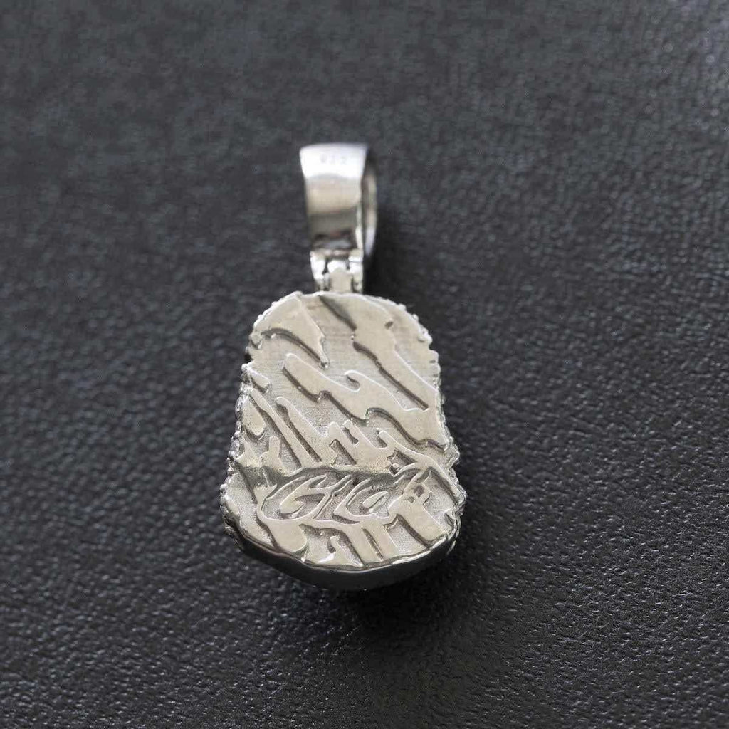 Solid White Gold Iced Jesus Pendant-VS Diamonds