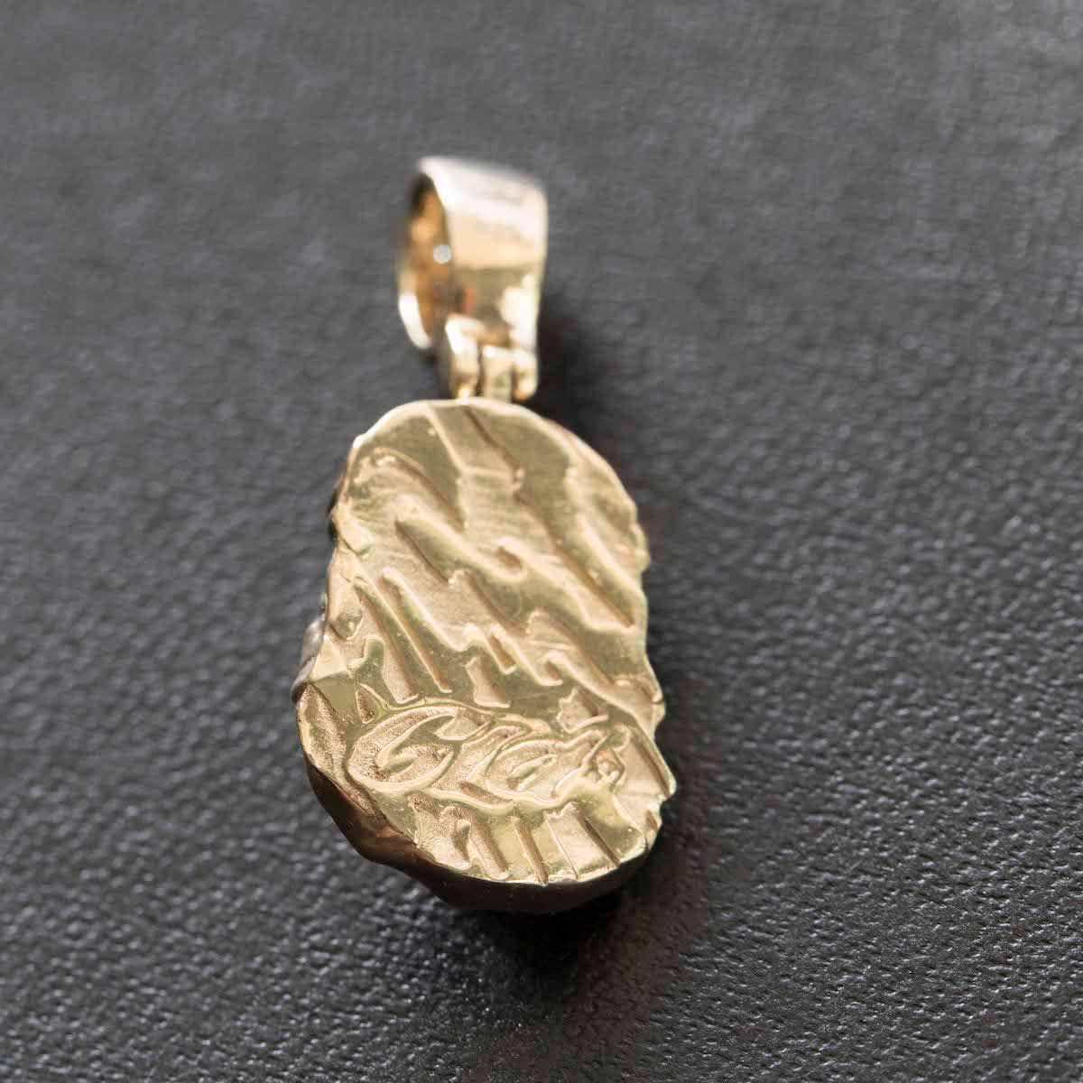 Solid Gold Iced Jesus Pendant-VS Diamonds