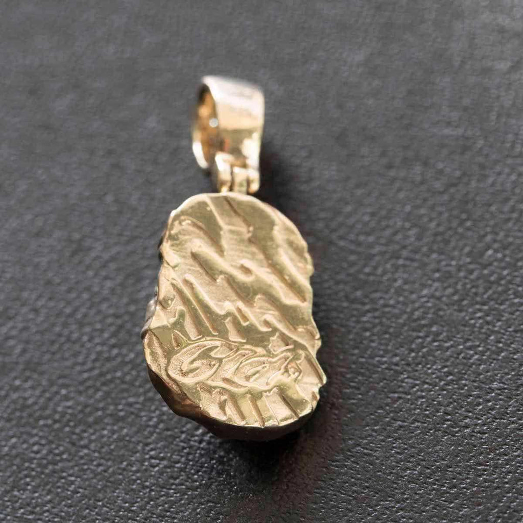 Solid Gold Iced Jesus Pendant-VS Diamonds