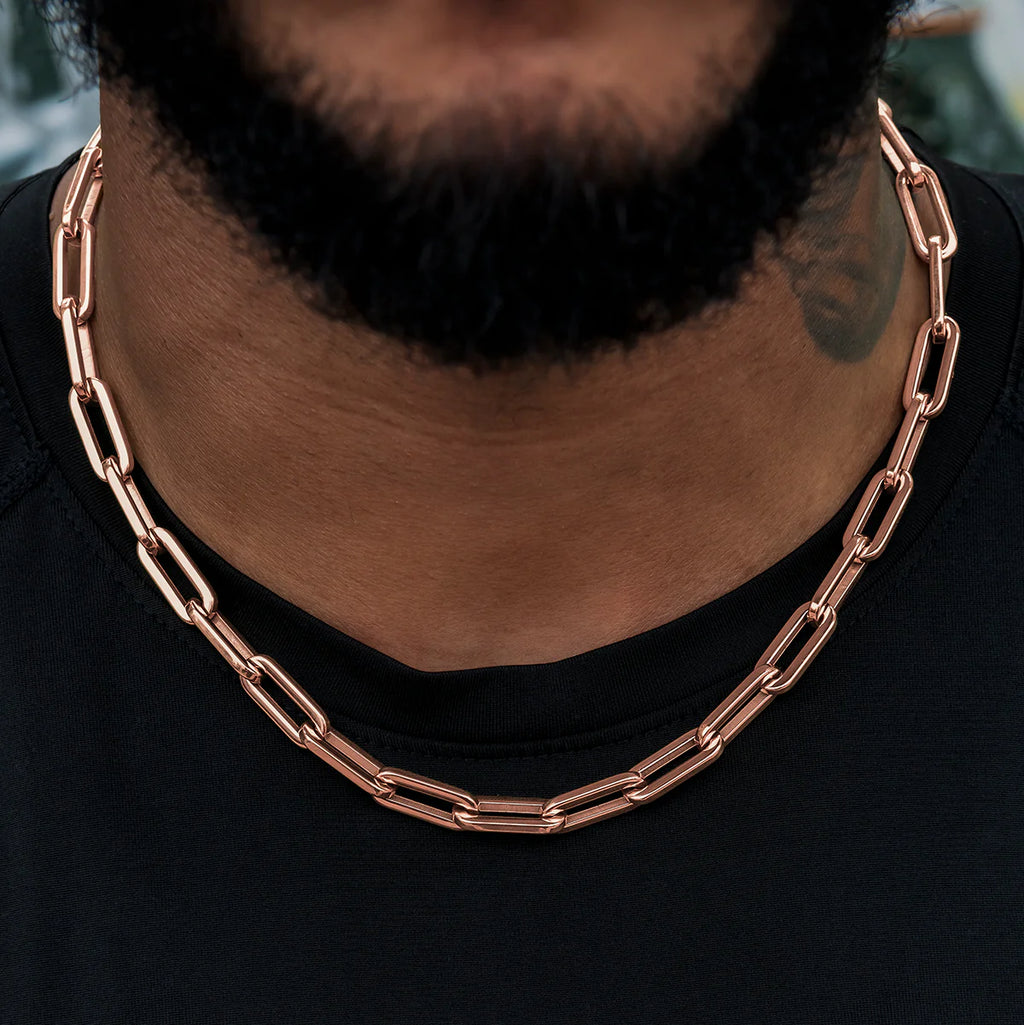 Paper Clip Chain in Rose Gold- 8mm