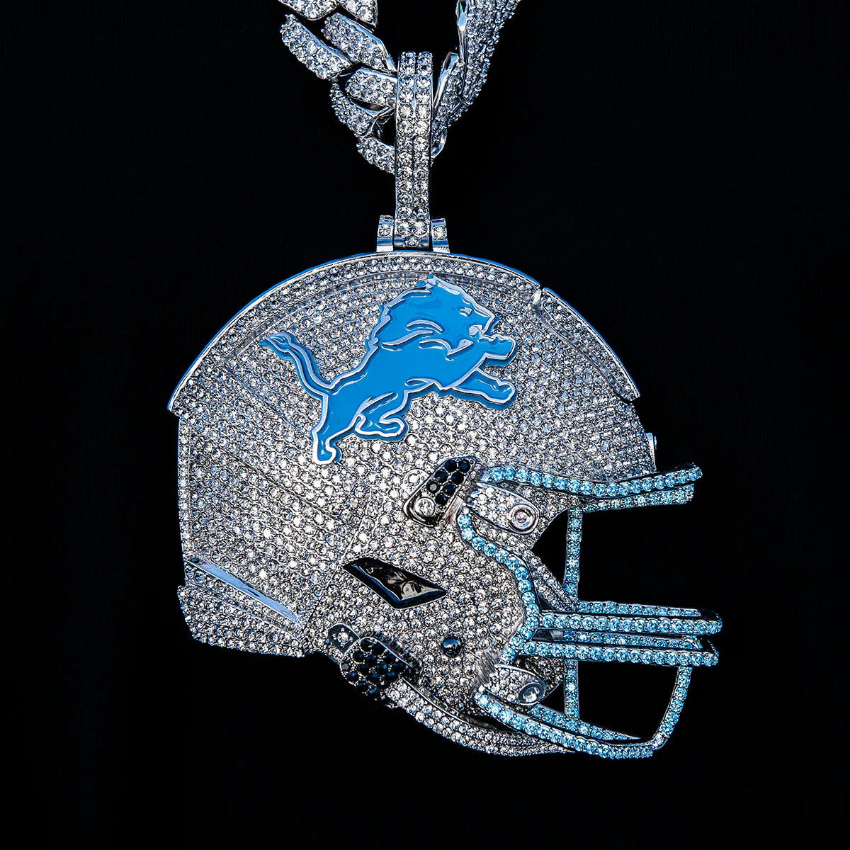 Giant Detroit Lions Official NFL Helmet Pendant