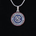 New York City FC Official MLS Logo Pendant in White Gold