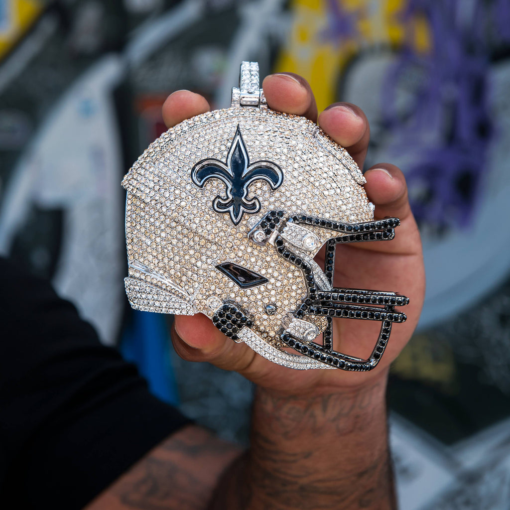 Giant New Orleans Saints Official NFL Helmet Pendant