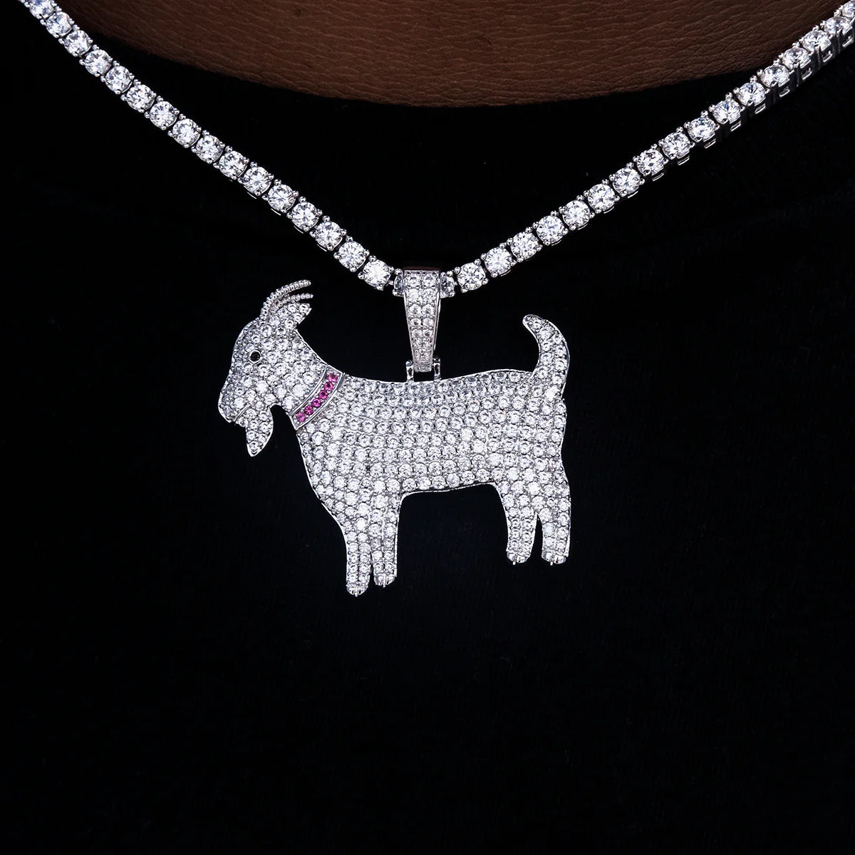 GOAT and Bolt Set in White Gold