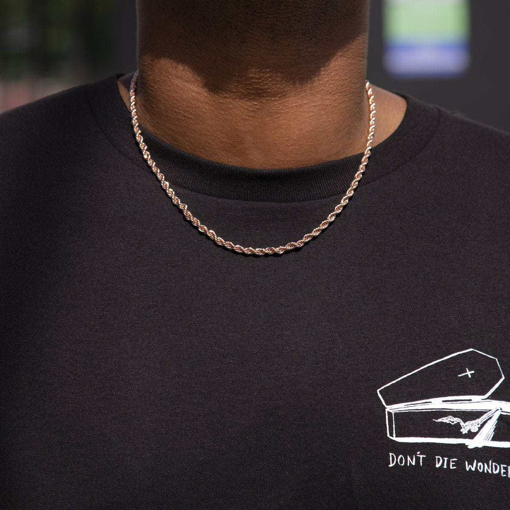 Solid Rose Gold Rope Chain (4mm)