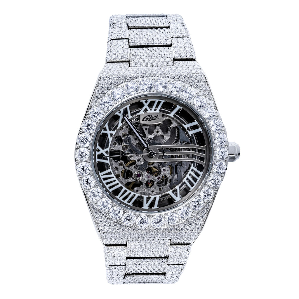 42MM Iced Moissanite Alpha Era® Luminous Skeleton 316