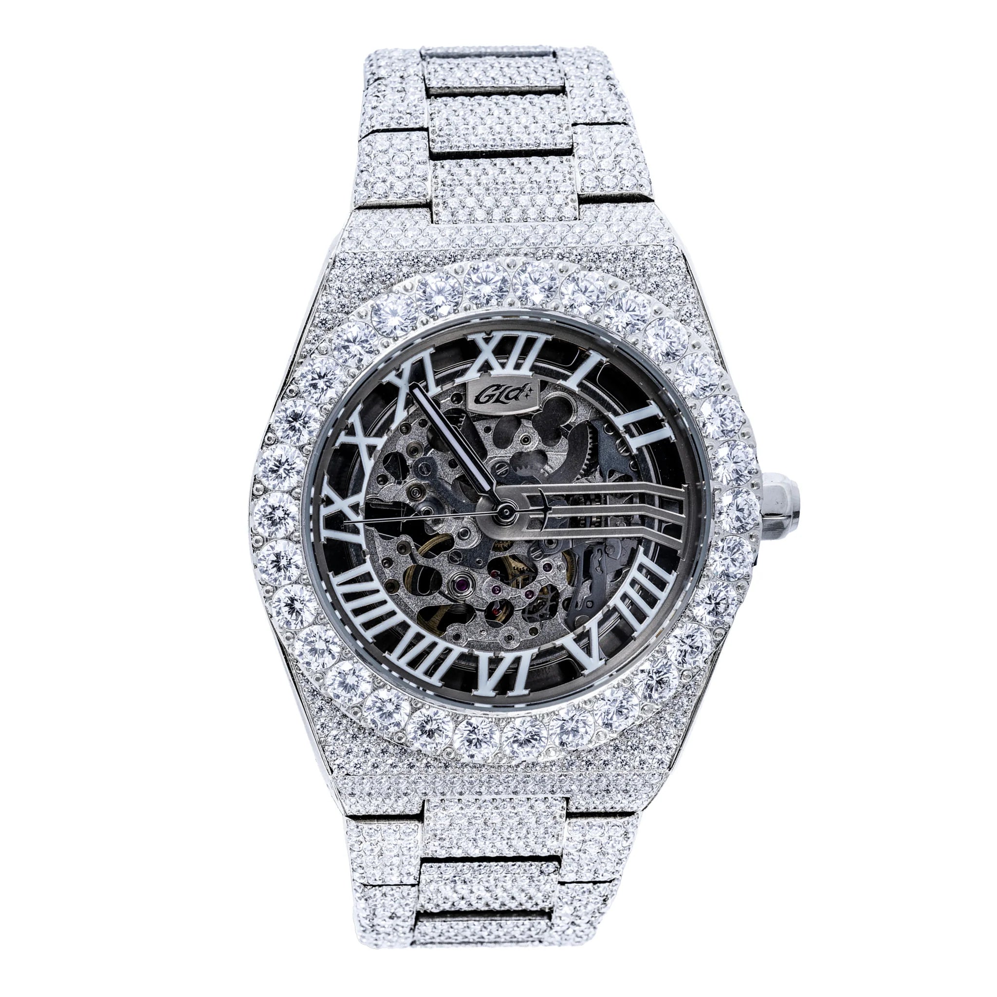 42MM Iced Moissanite Alpha Era® Luminous Skeleton 316