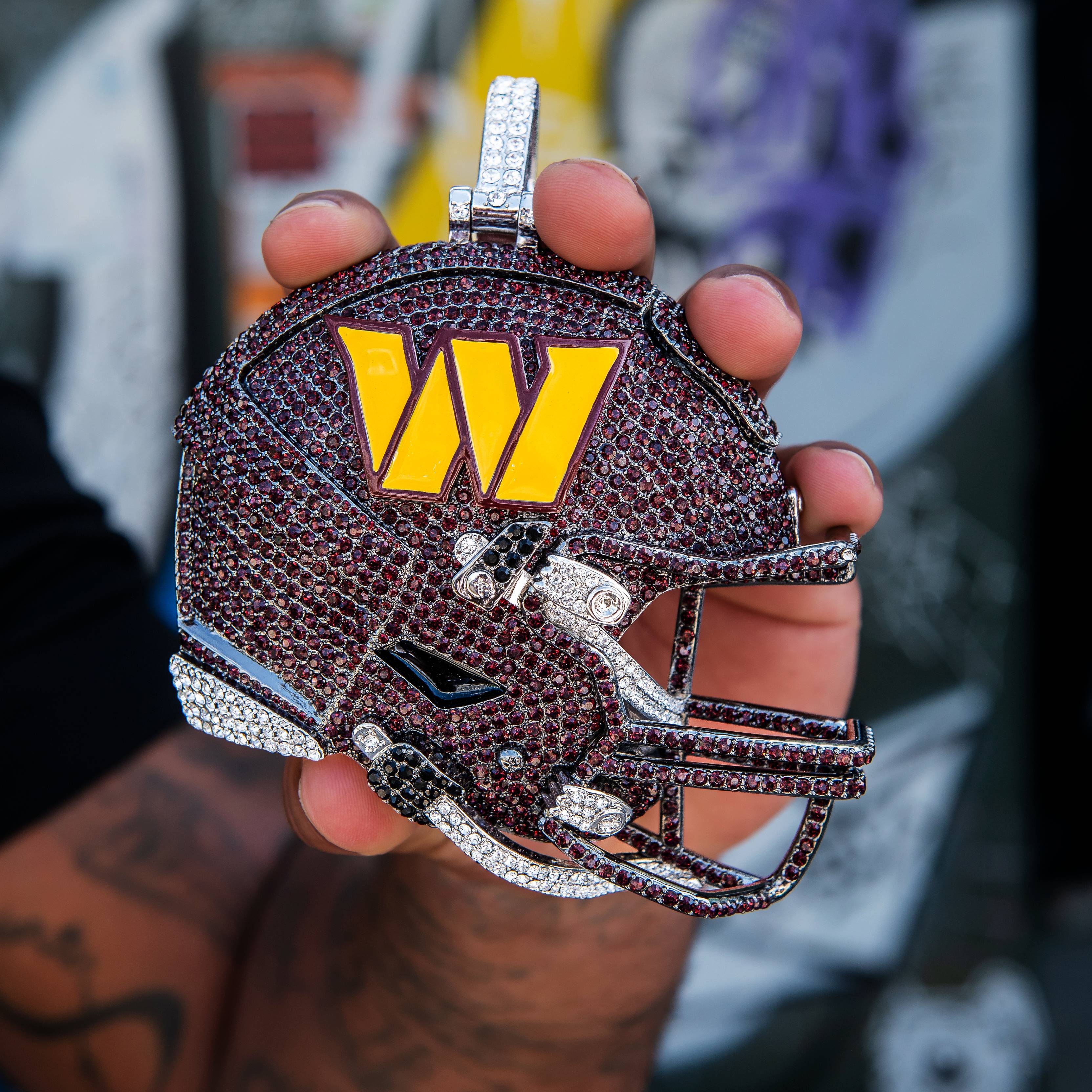 Giant Washington Commanders Official NFL Helmet Pendant
